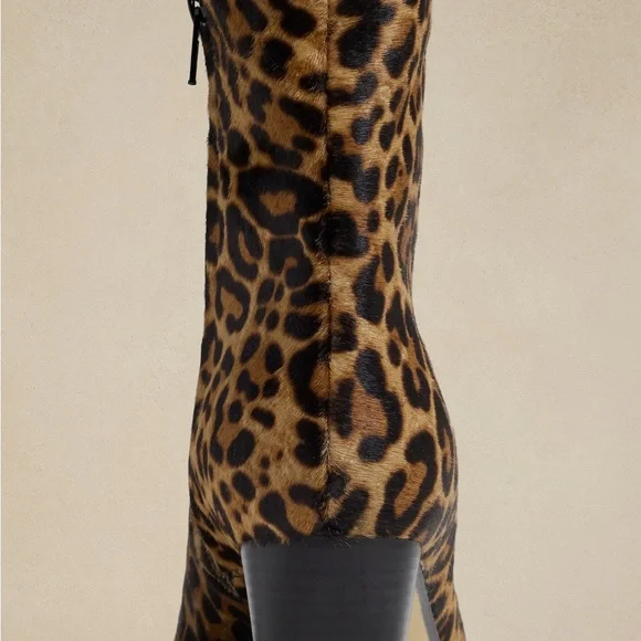 ⭐️❤️Banana Republic calf hair Leopard print Lucca leather ankle boots - Picture 3 of 6